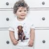 Chocolate Labrador art T-shirt