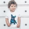Black French Bulldog art T-shirt