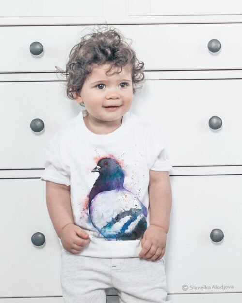 Pigeon art T-shirt