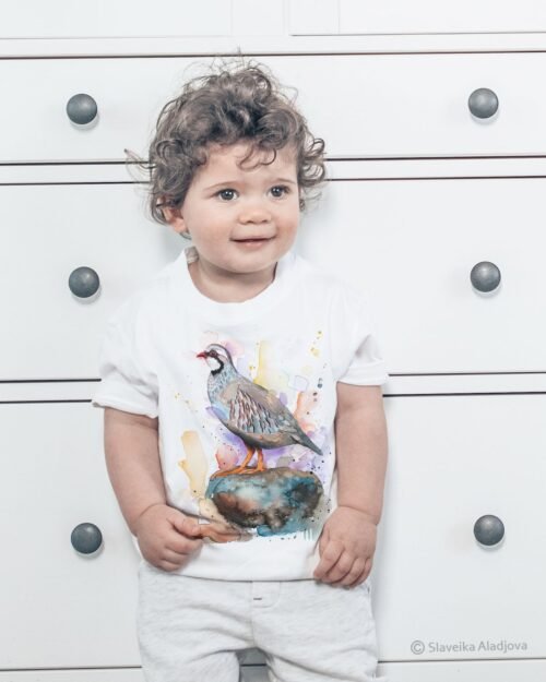 Red-legged partridge art T-shirt