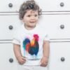 Rooster Colorful art T-shirt