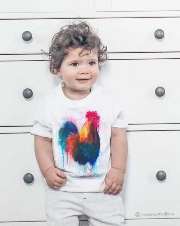 Rooster Colorful art T-shirt