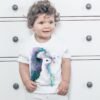 White Peacock art T-shirt