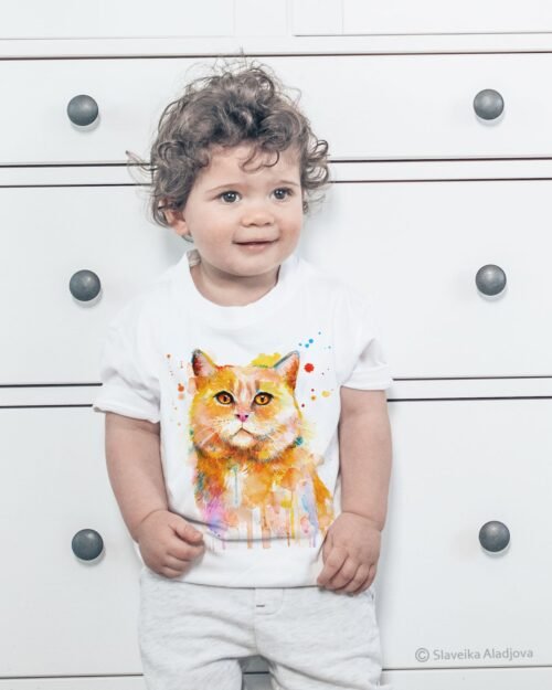 Cat art T-shirt