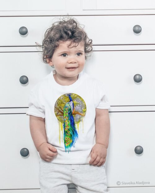 Peacock art T-shirt