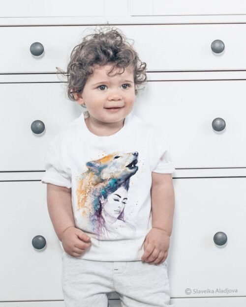 Wolf girl art T-shirt