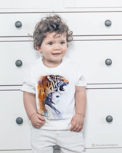 Tiger girl art T-shirt