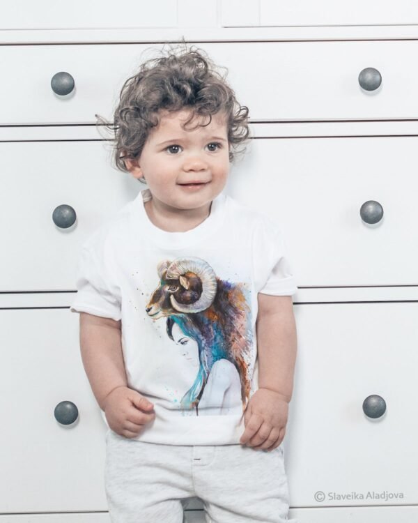 Mouflon girl art T-shirt