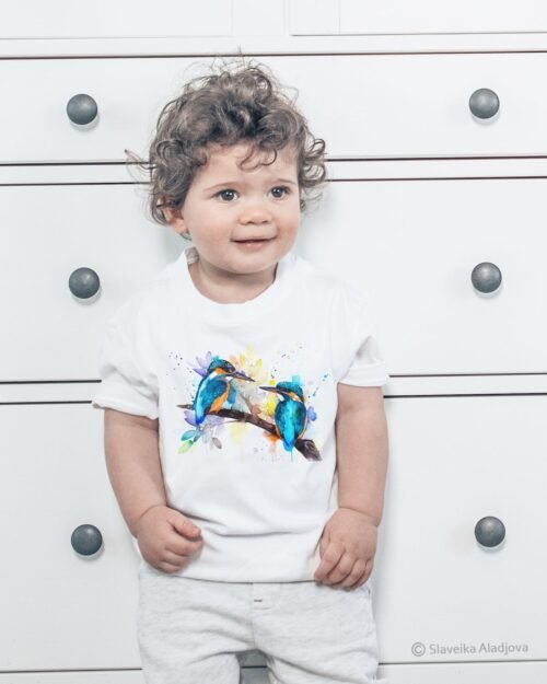 Common kingfisher art T-shirt