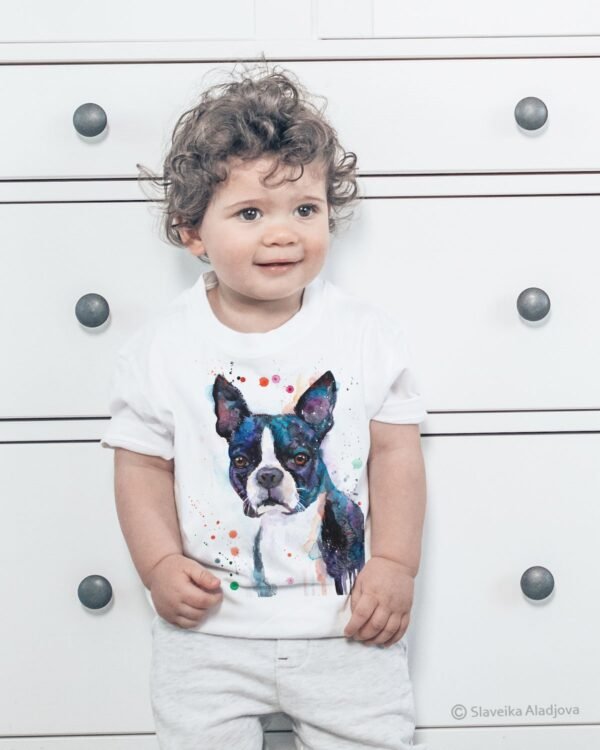 Boston Terrier art T-shirt