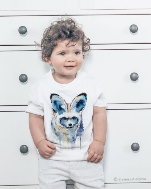 Bat-eared fox art T-shirt