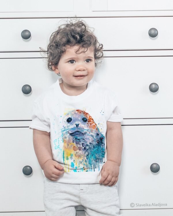 Harbor seal art T-shirt