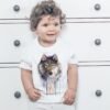 Grey wolf art T-shirt