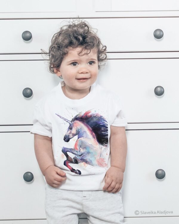 Pink Unicorn art T-shirt