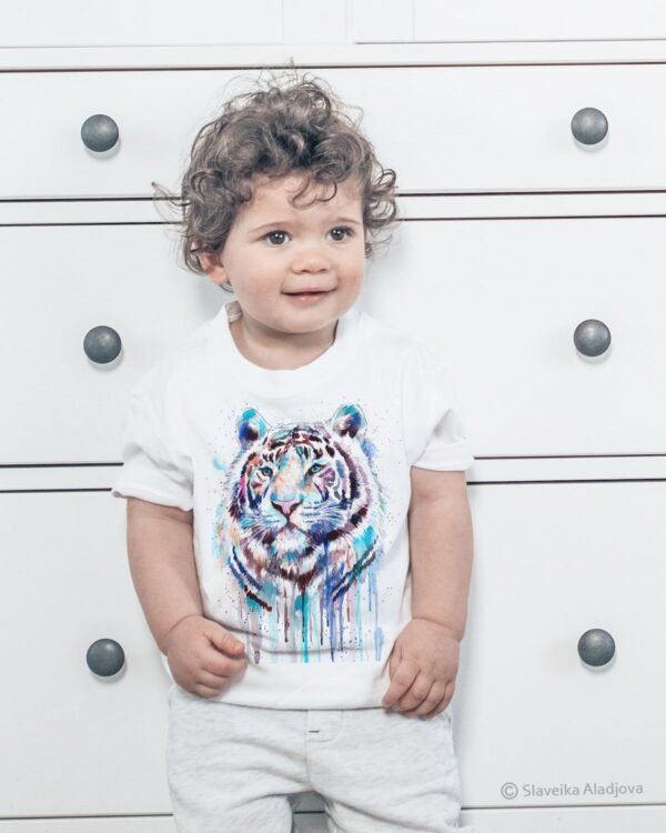 White Tiger art T-shirt