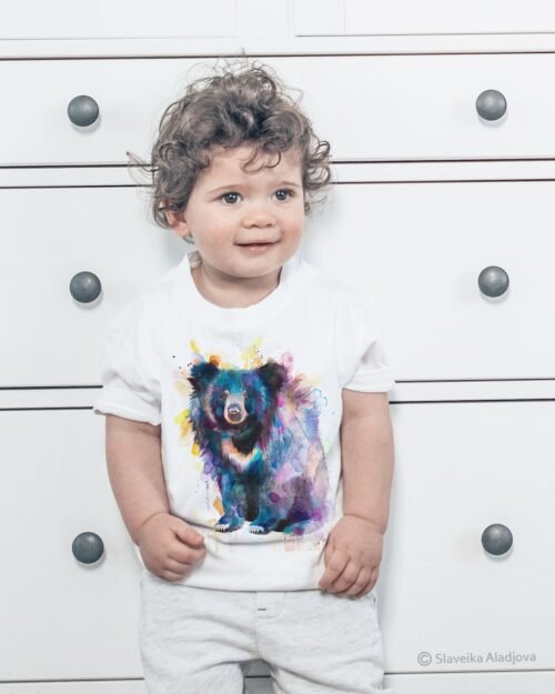 Sloth bear art T-shirt