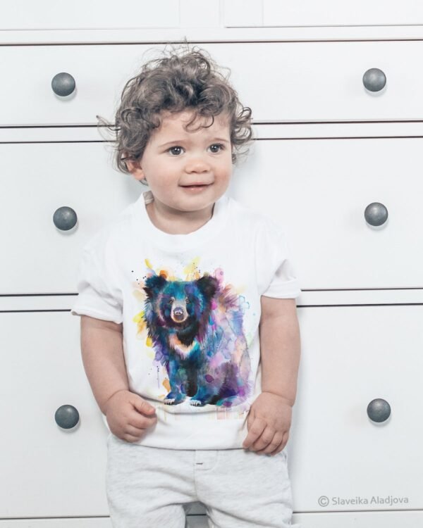 Sloth bear art T-shirt