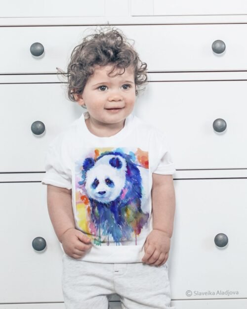 Panda bear art T-shirt
