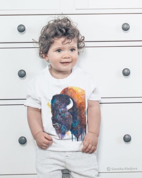 American bison art T-shirt