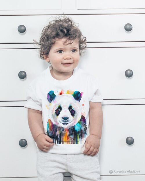 Colorful panda art T-shirt