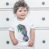 Blue manatee art T-shirt