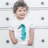 Blue Seahorse art T-shirt