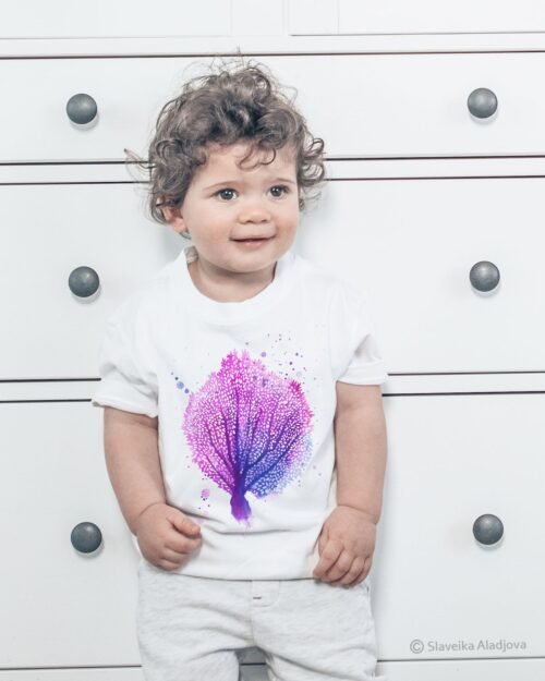 Purple sea fan art T-shirt