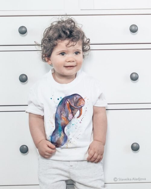 Manatee art T-shirt