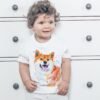 Red Shiba Inu art T-shirt