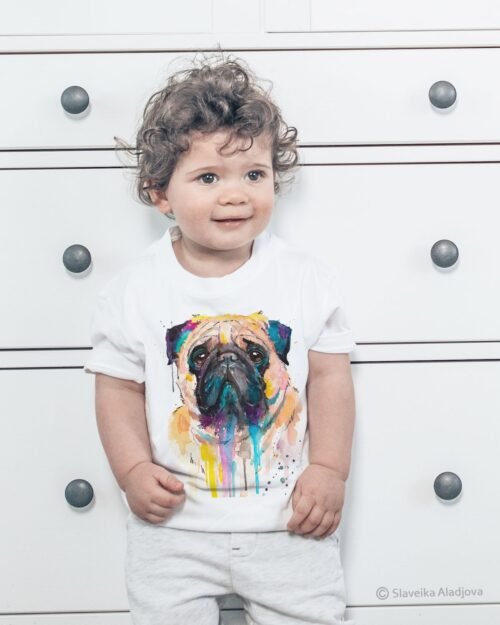 Pug art T-shirt