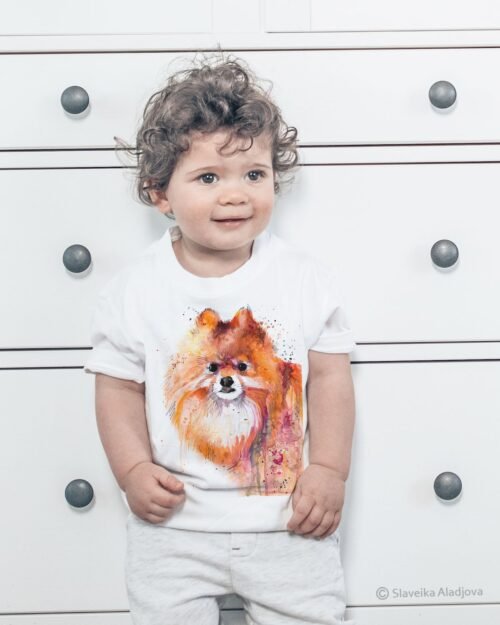 Pomeranian art T-shirt