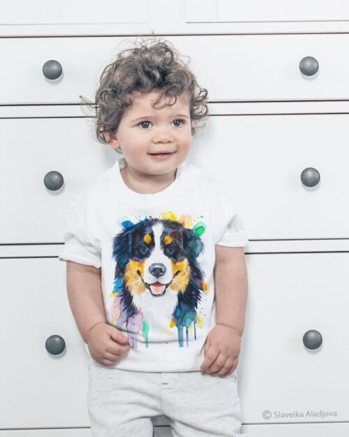 Bernese Mountain Dog art T-shirt