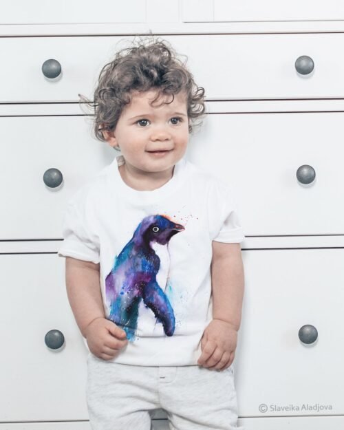 Adelie penguin art T-shirt