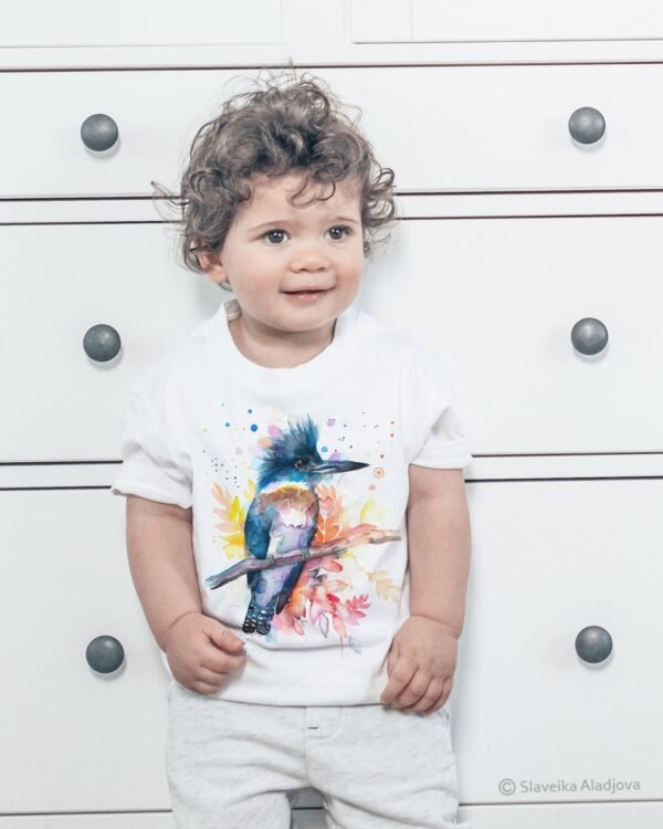 Belted Kingfisher art T-shirt