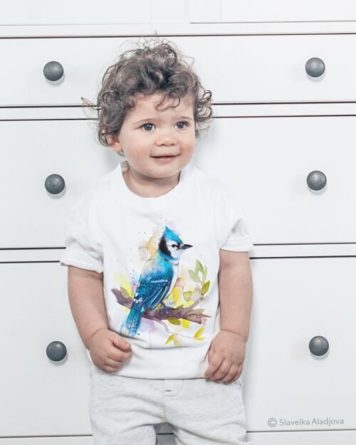 Blue Jay art T-shirt
