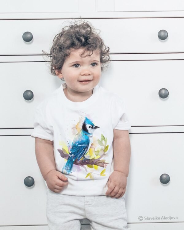Blue Jay art T-shirt