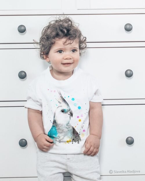 Cockatiel parrot art T-shirt