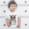 Crested owl art T-shirt