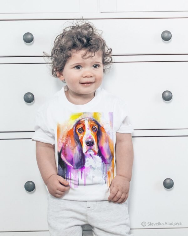 Basset art T-shirt