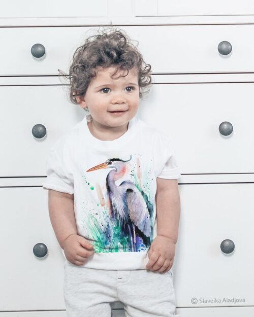 Great blue heron art T-shirt