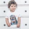 Great grey owl art T-shirt