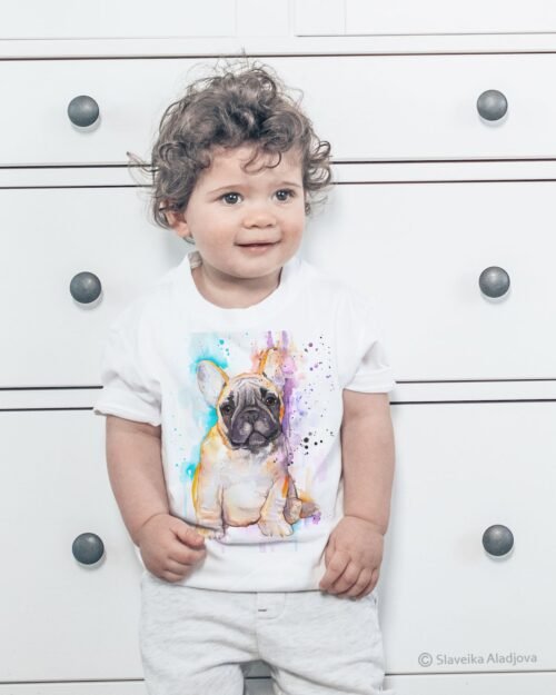 Fawn french bulldog art T-shirt