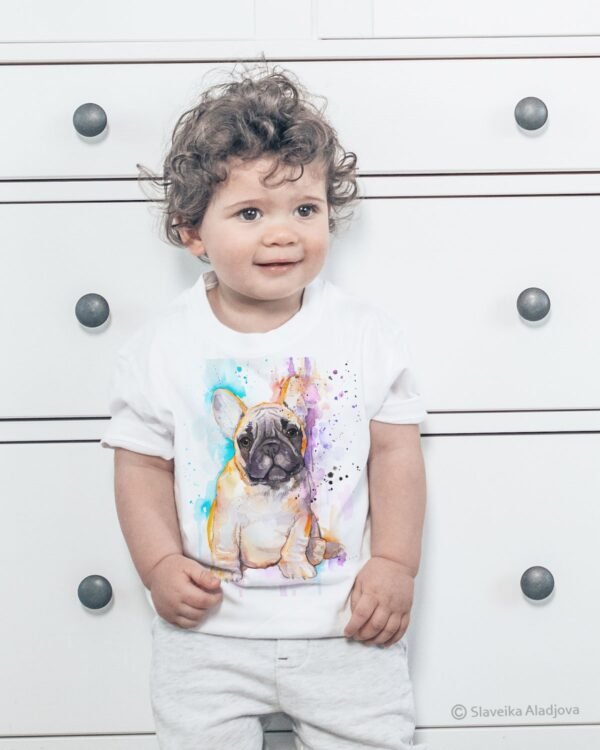 Fawn french bulldog art T-shirt