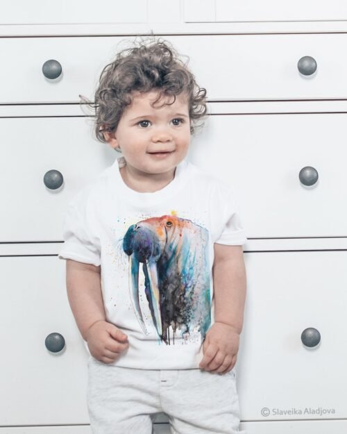 Walrus art T-shirt