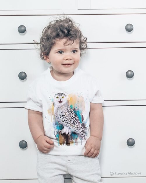 Snowy Owl art T-shirt