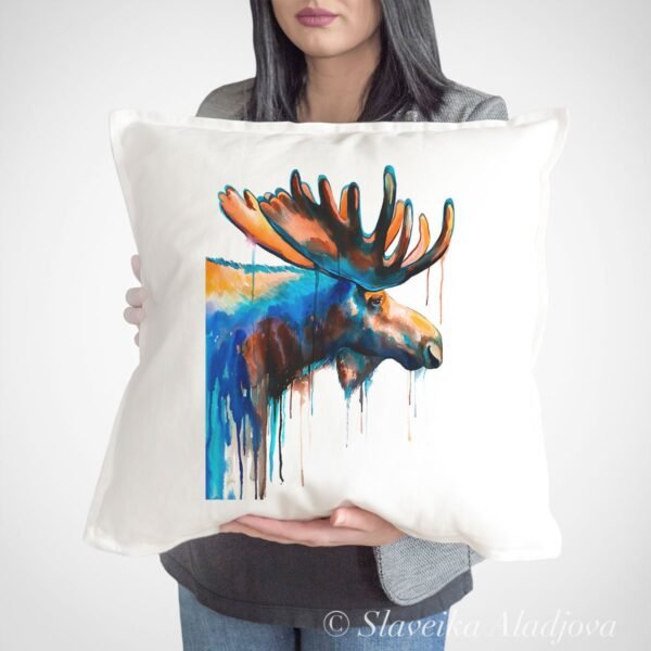 Moose art Pillow case