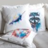 Narwhal art Pillow case