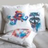 Octopus art Pillow case Octopus art Pillow case