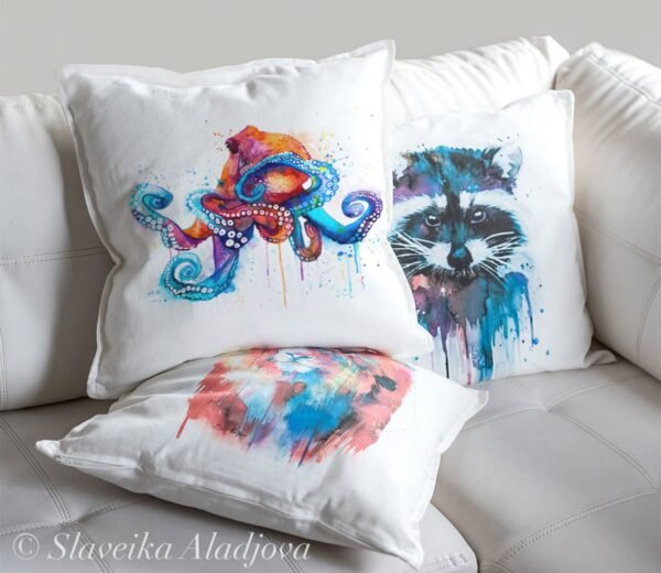 Octopus art Pillow case Octopus art Pillow case