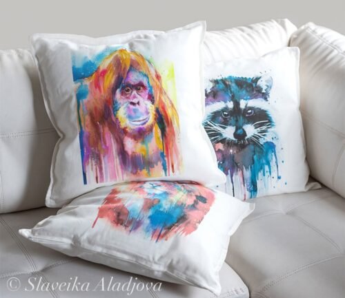Orangutan art Pillow case